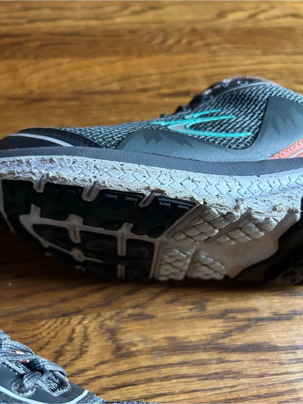 GDEFY Athletic Walking Running Shoes Women’s Size 9.5 Gray Pink Teal - Picture 12 of 14